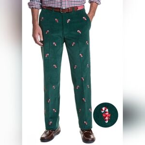 Castaway Beachcomber Corduroy Pants Hunter Candy Cane Nantucket Island SZ 44 EUC
